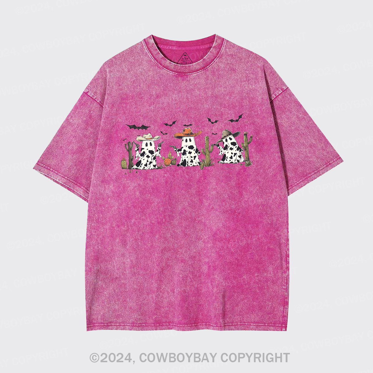 Halloween Ghost Cowboy Garment-dye Tees