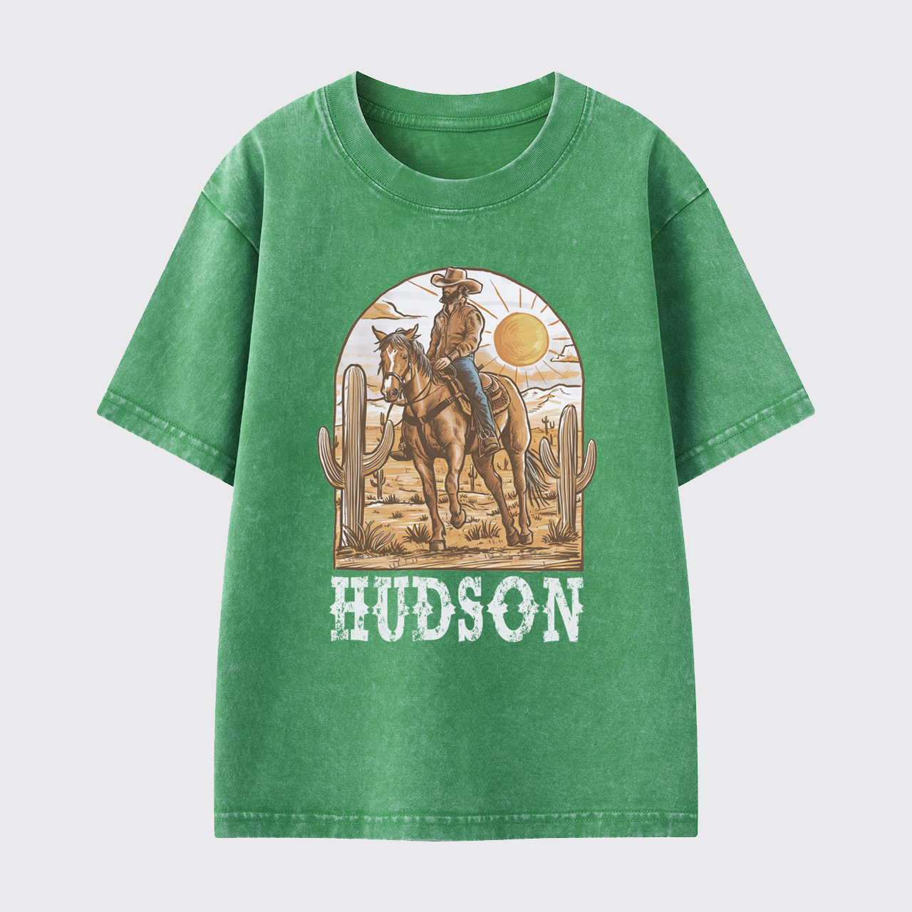 Personalized Cowboy Desert Washed Toddler T-shirt