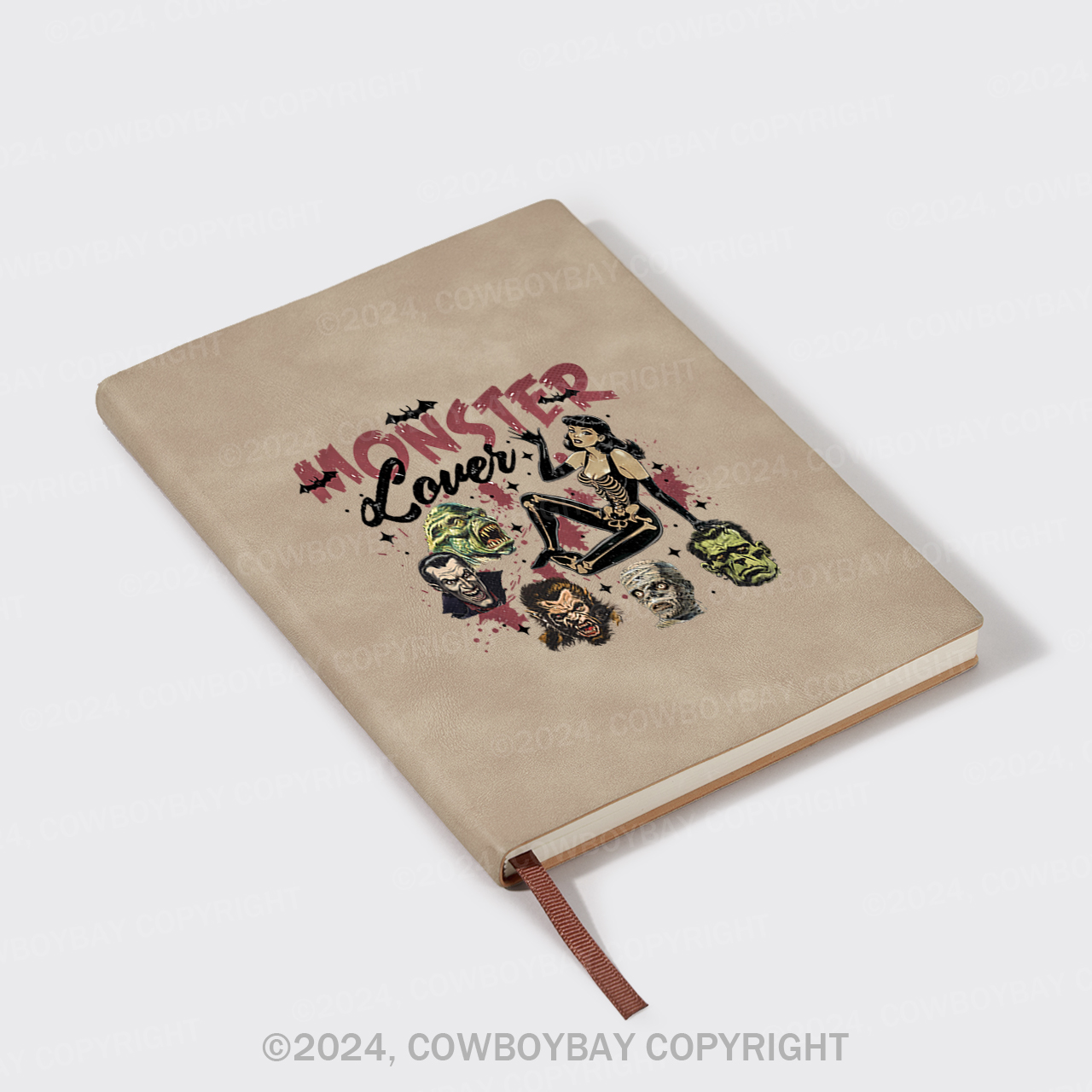 A5 Vintage Sheepbark Notebook-Monster Lover