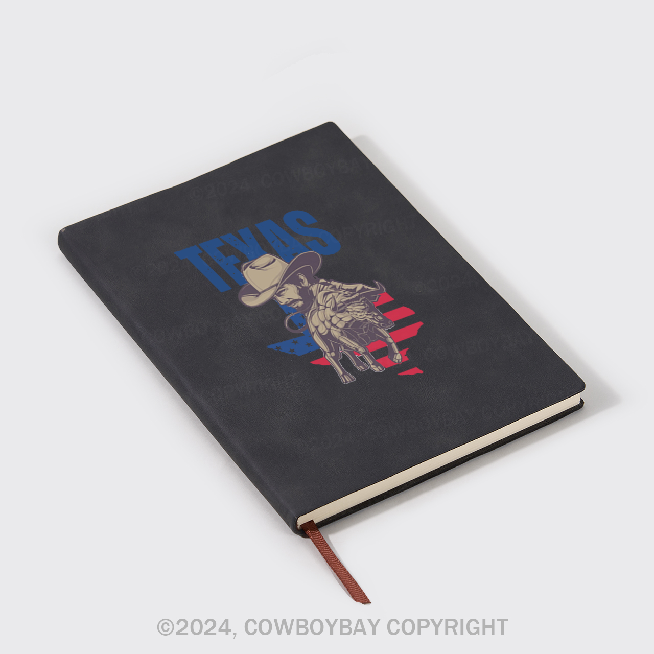 A5 Vintage Sheepbark Notebook-"Texas Cowboy"