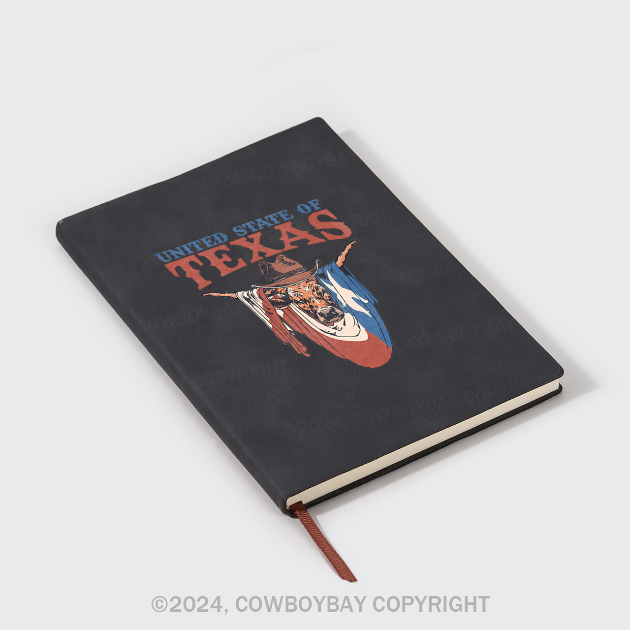 A5 Vintage Sheepbark Notebook-UNITED STATE OF TEXAS