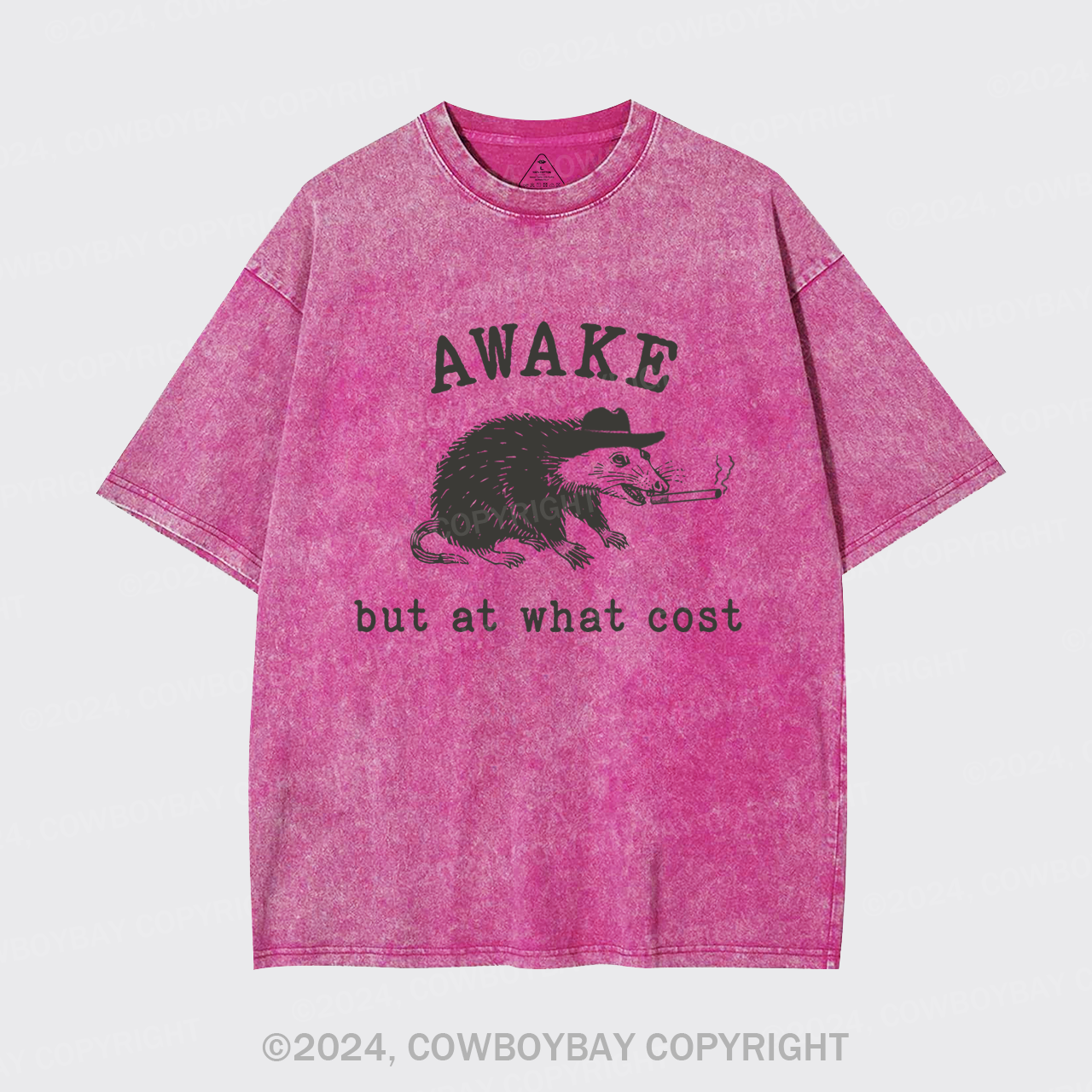Awake But At What Cost Retro Garment-dye Tees