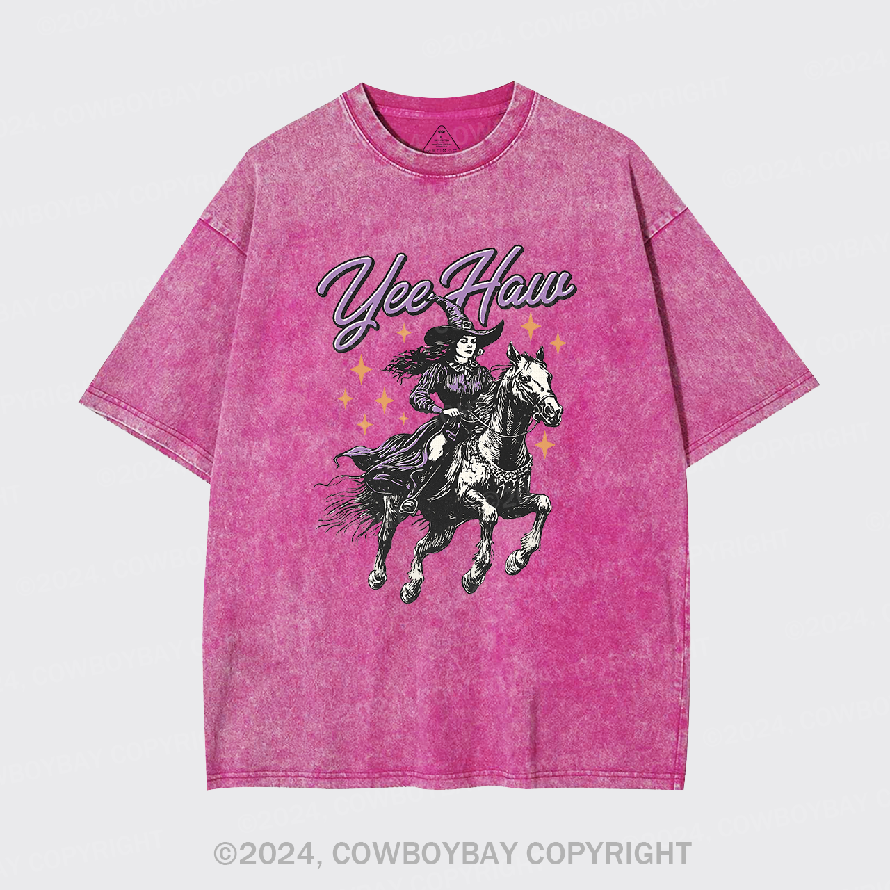 Yee Haw,Halloween Cowgirl Garment-dye Tees