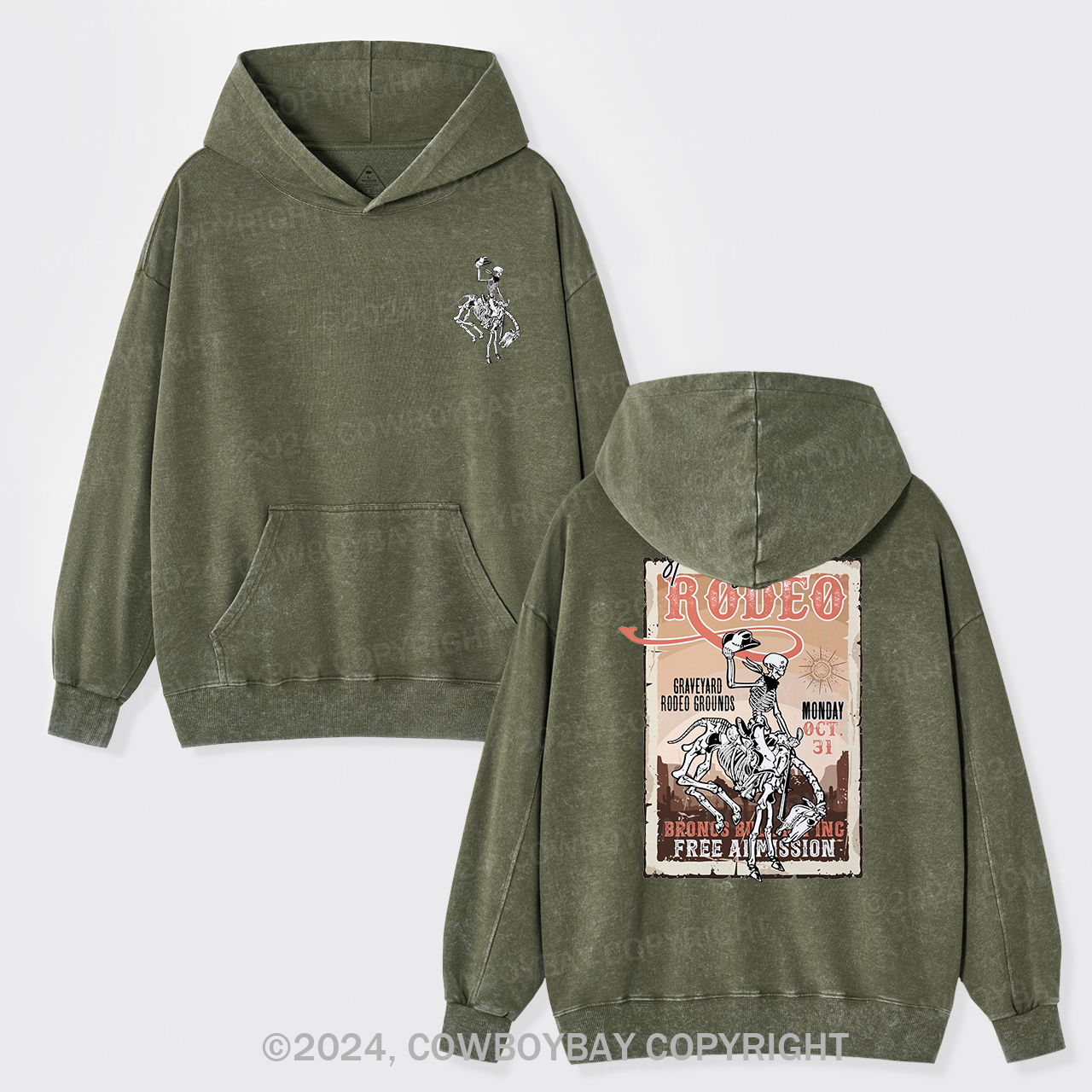 Your Halloween Stamp Garment-Dye Hoodies