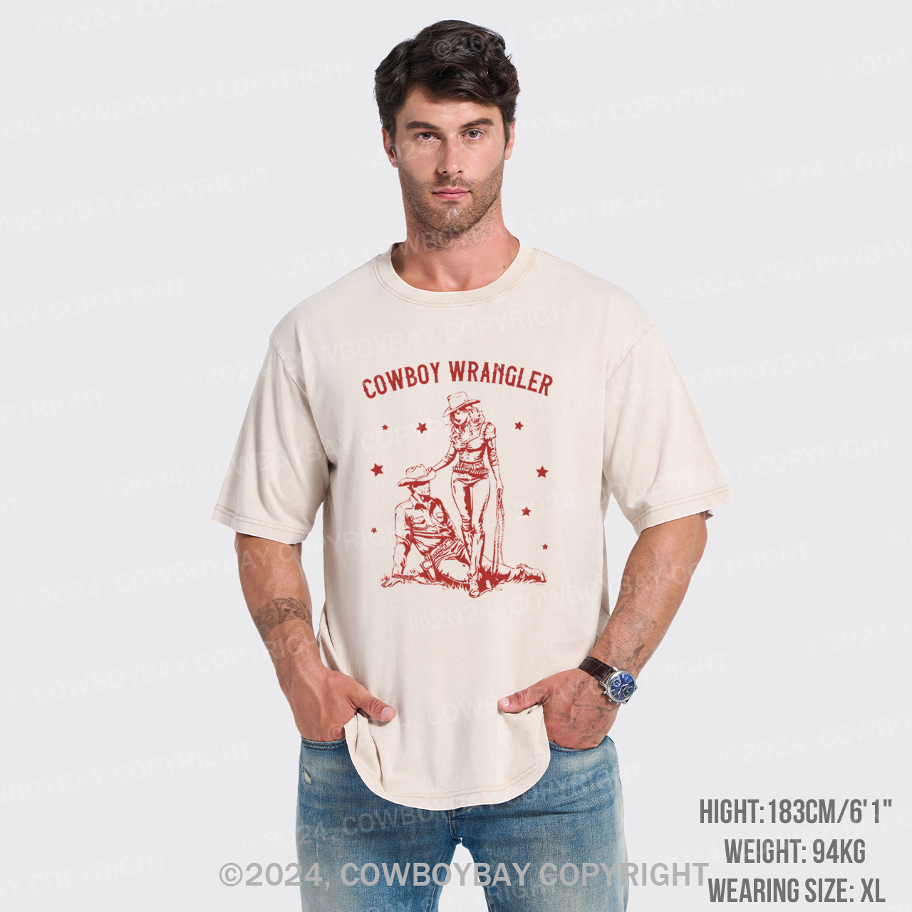Cowboy Wrangler Garment-dye Tees