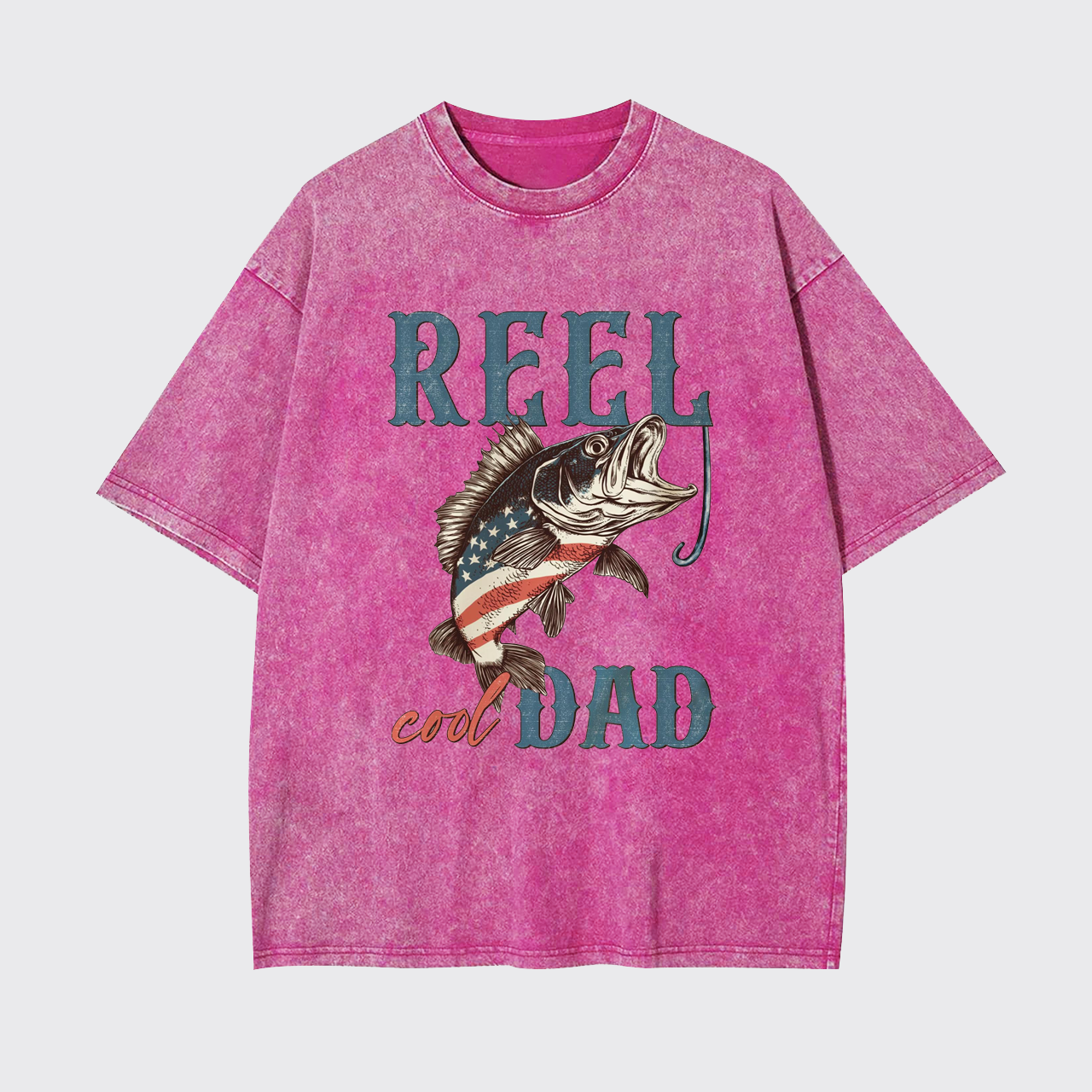 Reel Cool Dad-4th Of July Garment-dye Tees