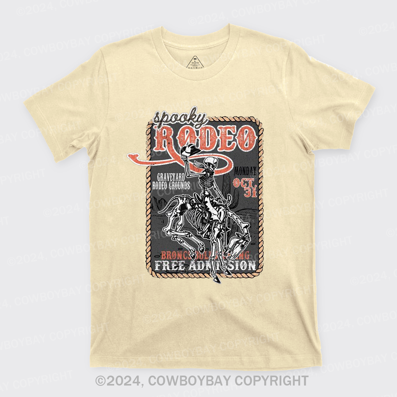 Funny Skeletons In Weird Rodeo T-Shirts