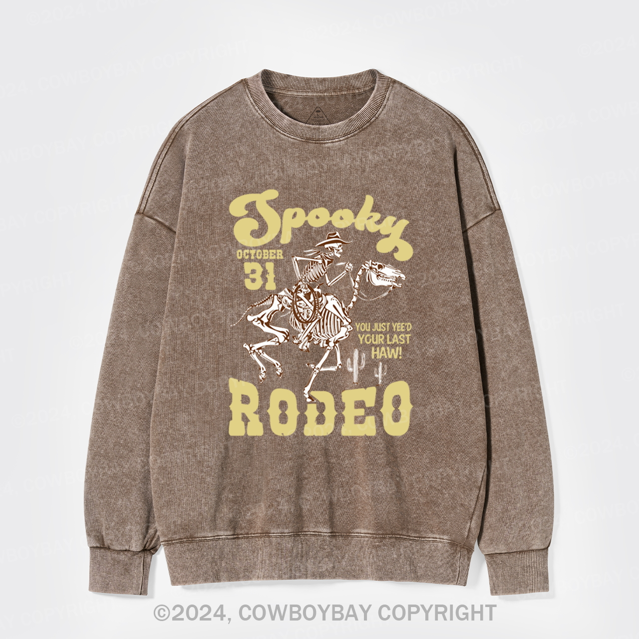 October 31,Spooky Rodeo Washed Sweatshirts