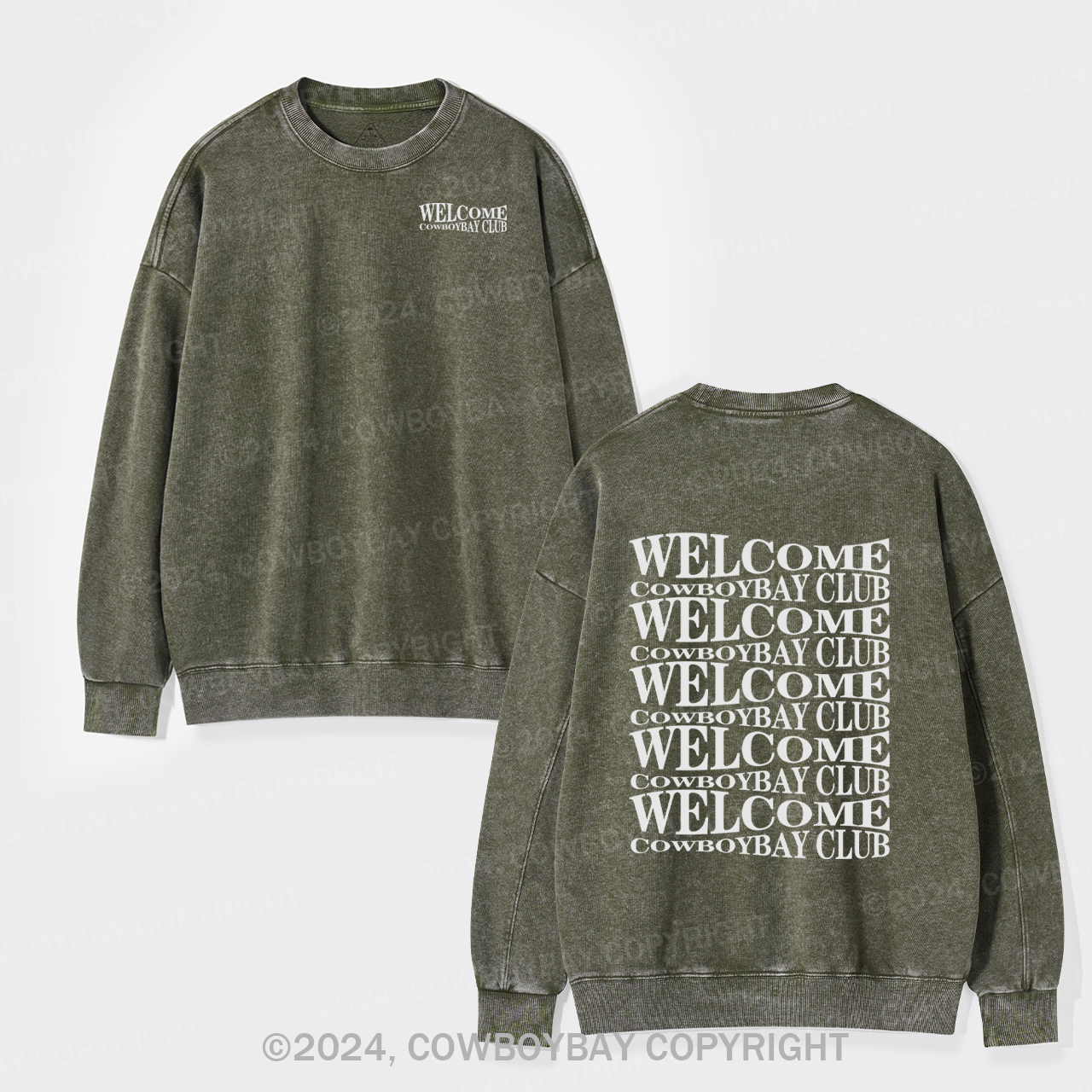 Welcome Cowboybay Club Washed Sweatshirts