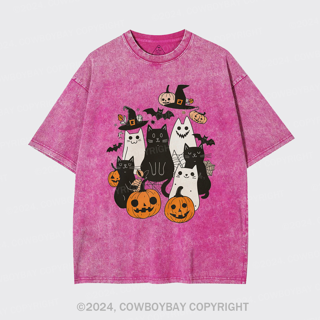 Halloween Cute Ghost Boo Garment-dye Tees
