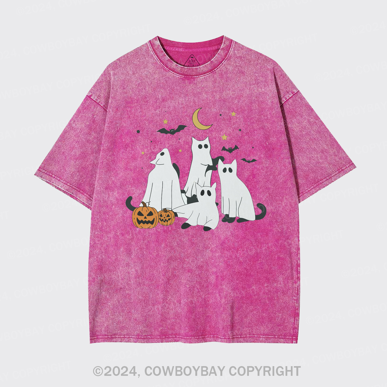 Halloween Cat Garment-dye Tees