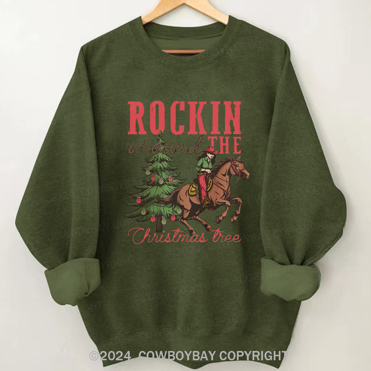 Rocking Around The Christmas Tree Cowgirl Sweatshirt