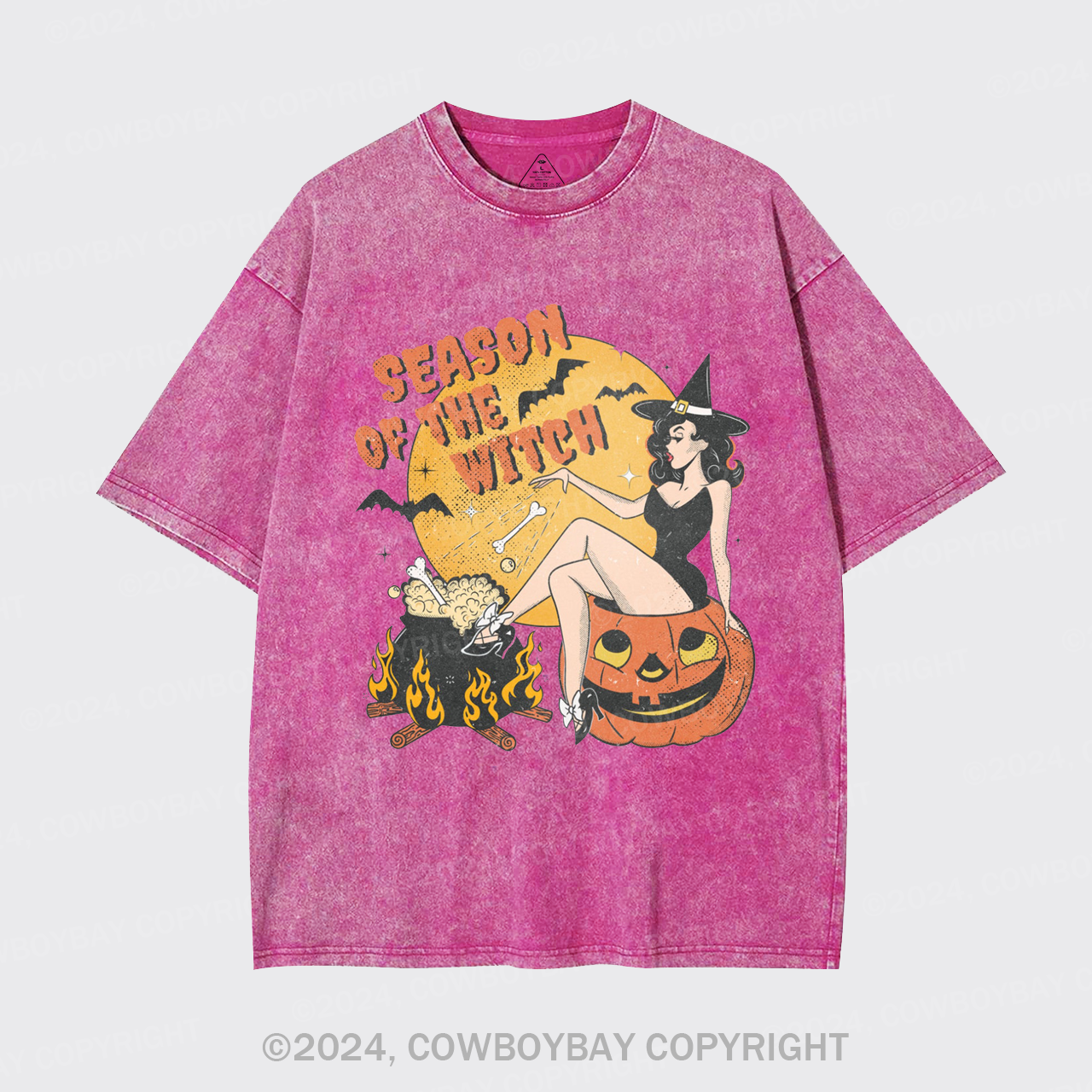 Season Of The Witch Halloween Garment-dye Tees