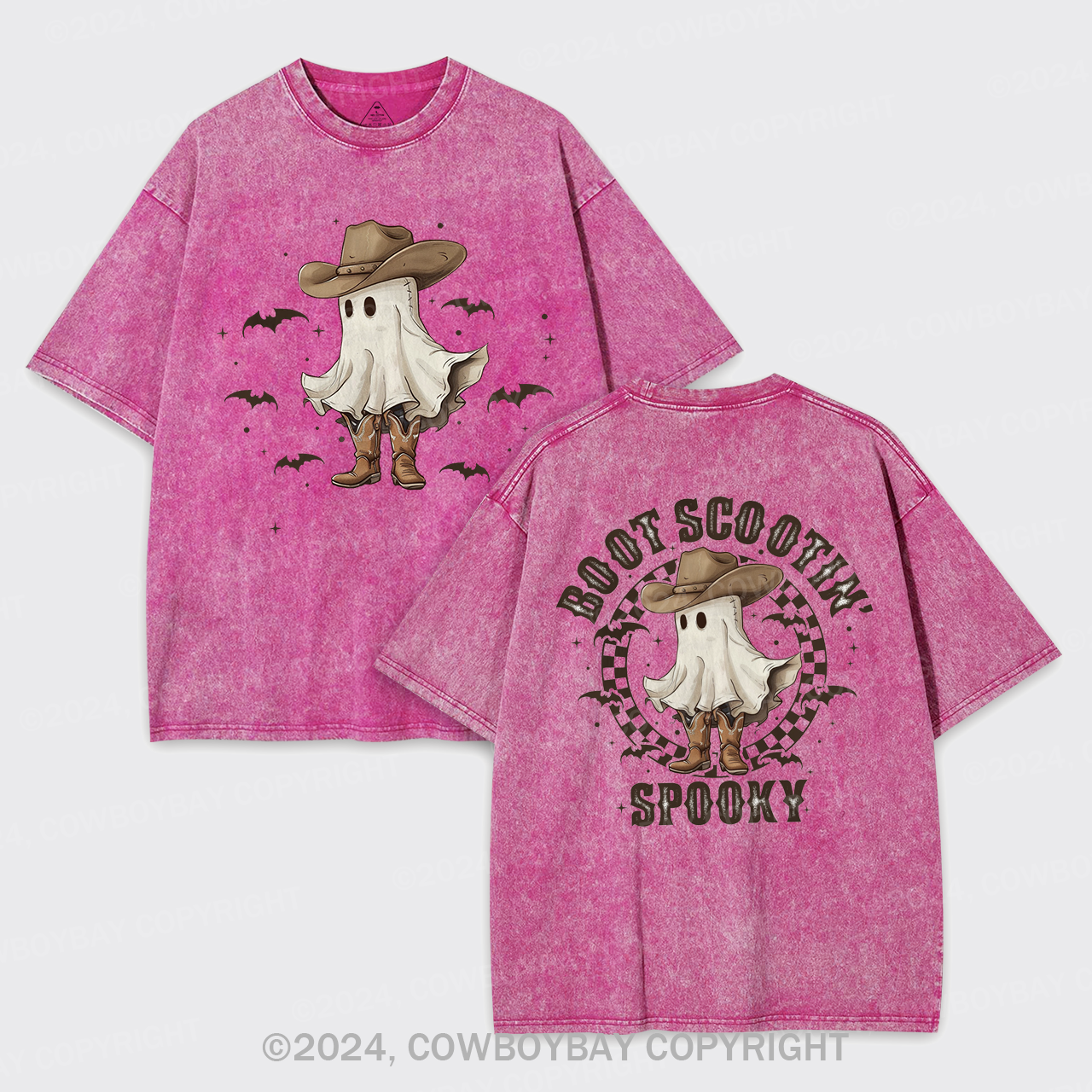 Western Halloween Boot Scoot Spooky Garment-dye Tees