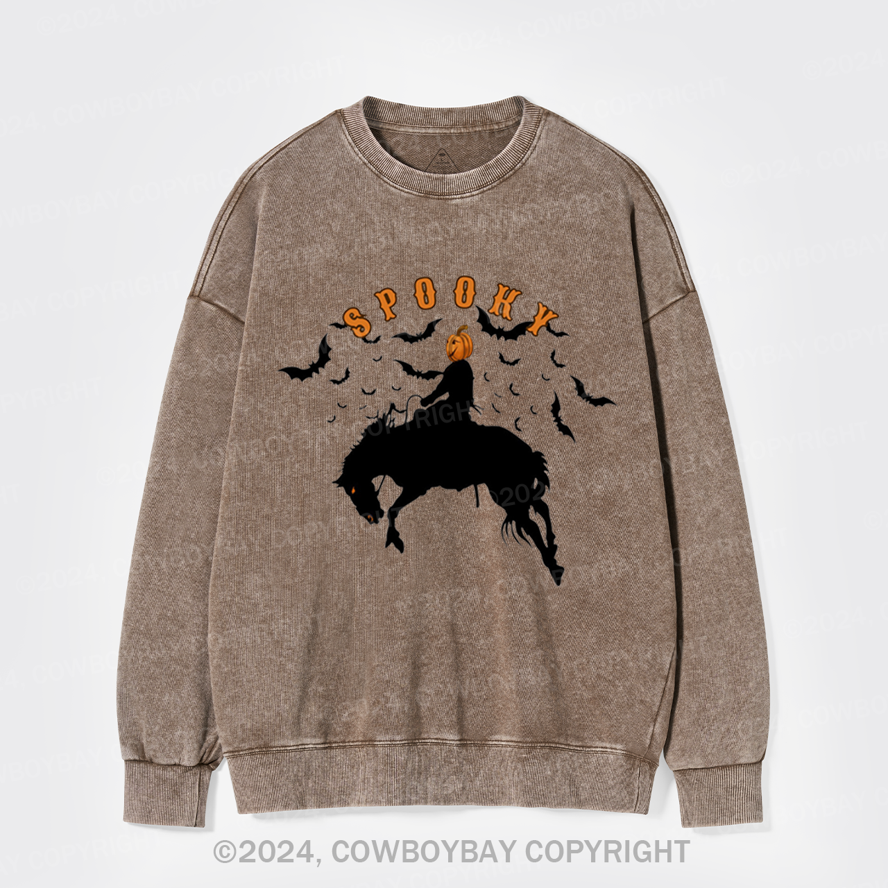 Spooky Bronc Washed Sweatshirts