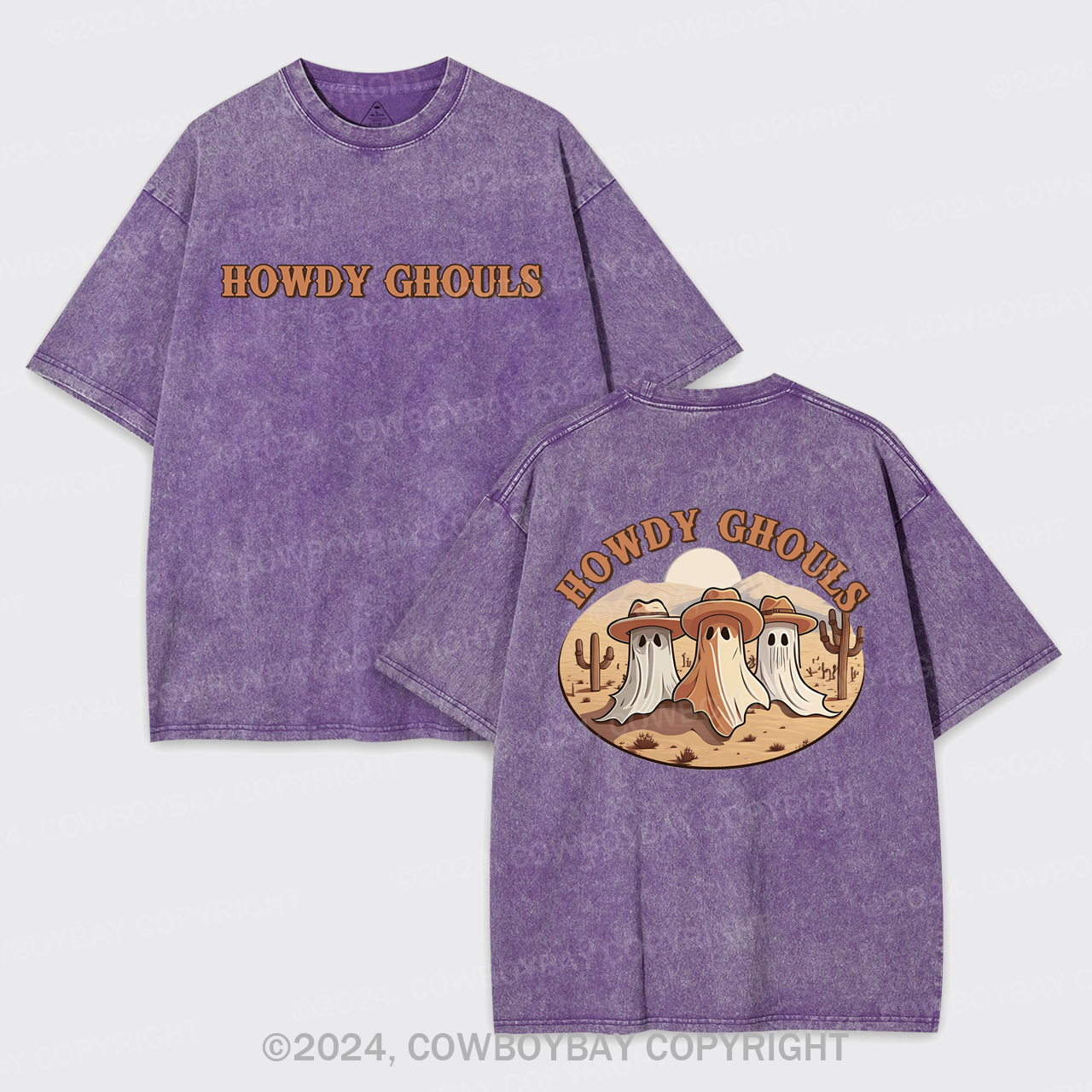 Howdy Ghouls Cute Spooky Garment-dye Tees