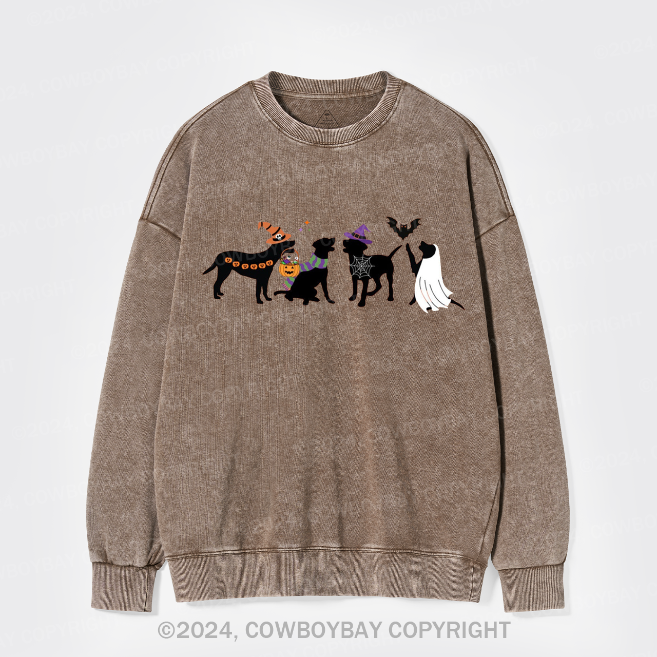 Halloween Dog Washed Sweatshirts