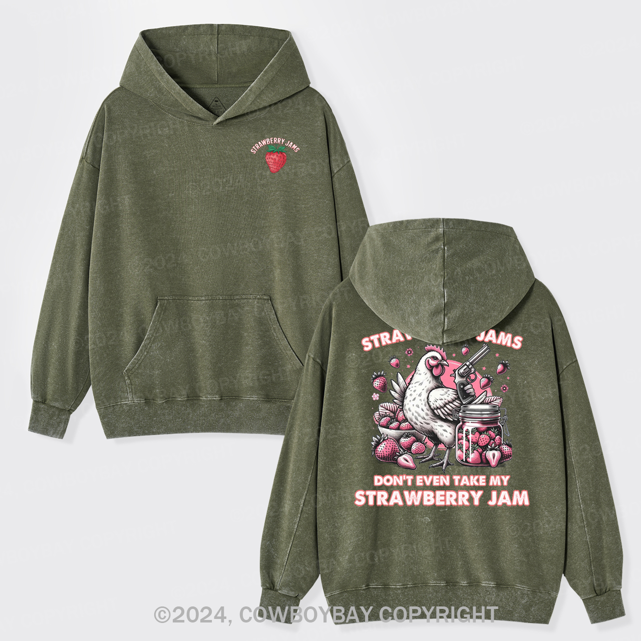 Don't Even Take My Strawberry Jam Garment-Dye Hoodies