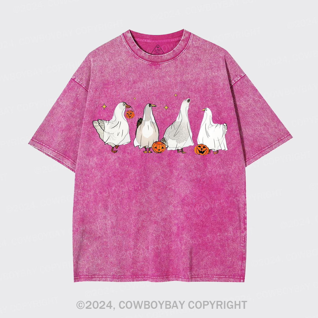 Halloween Ghost Ducks Garment-dye Tees