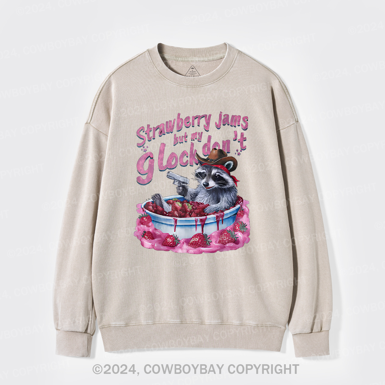 Let's Soak In The Strawberry Bath Washed Sweatshirts