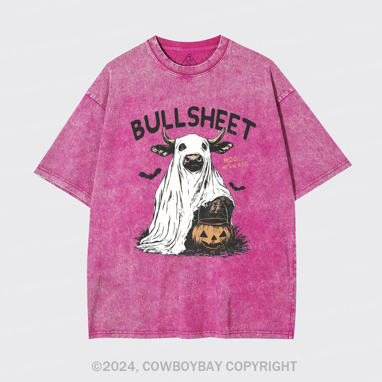 Funny Halloween Bullsheet Garment-dye Tees