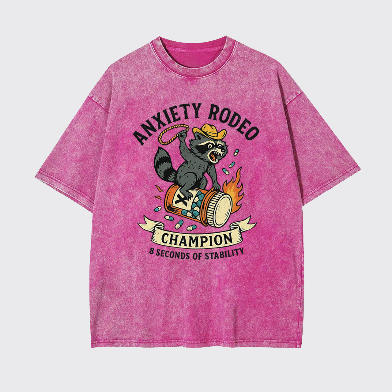 Anxiety 8 Seconds of Stability Garment-dye Tees