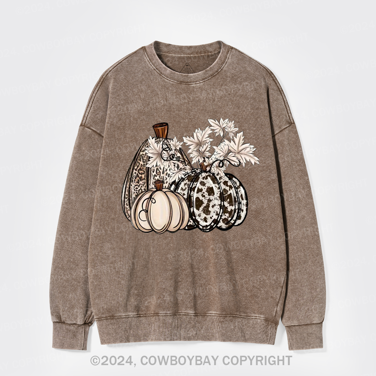 Pumpkins Fall Halloween Washed Sweatshirts