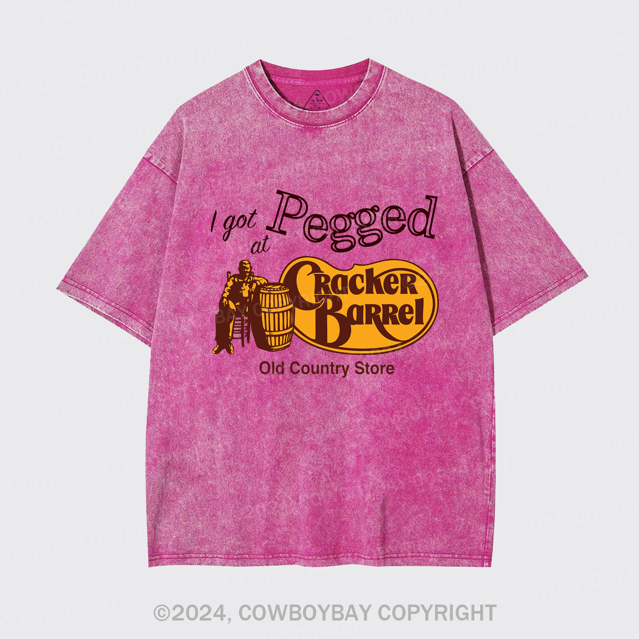 I Got Pegged at Cracker Barrel Old Country Store Garment-dye Tees