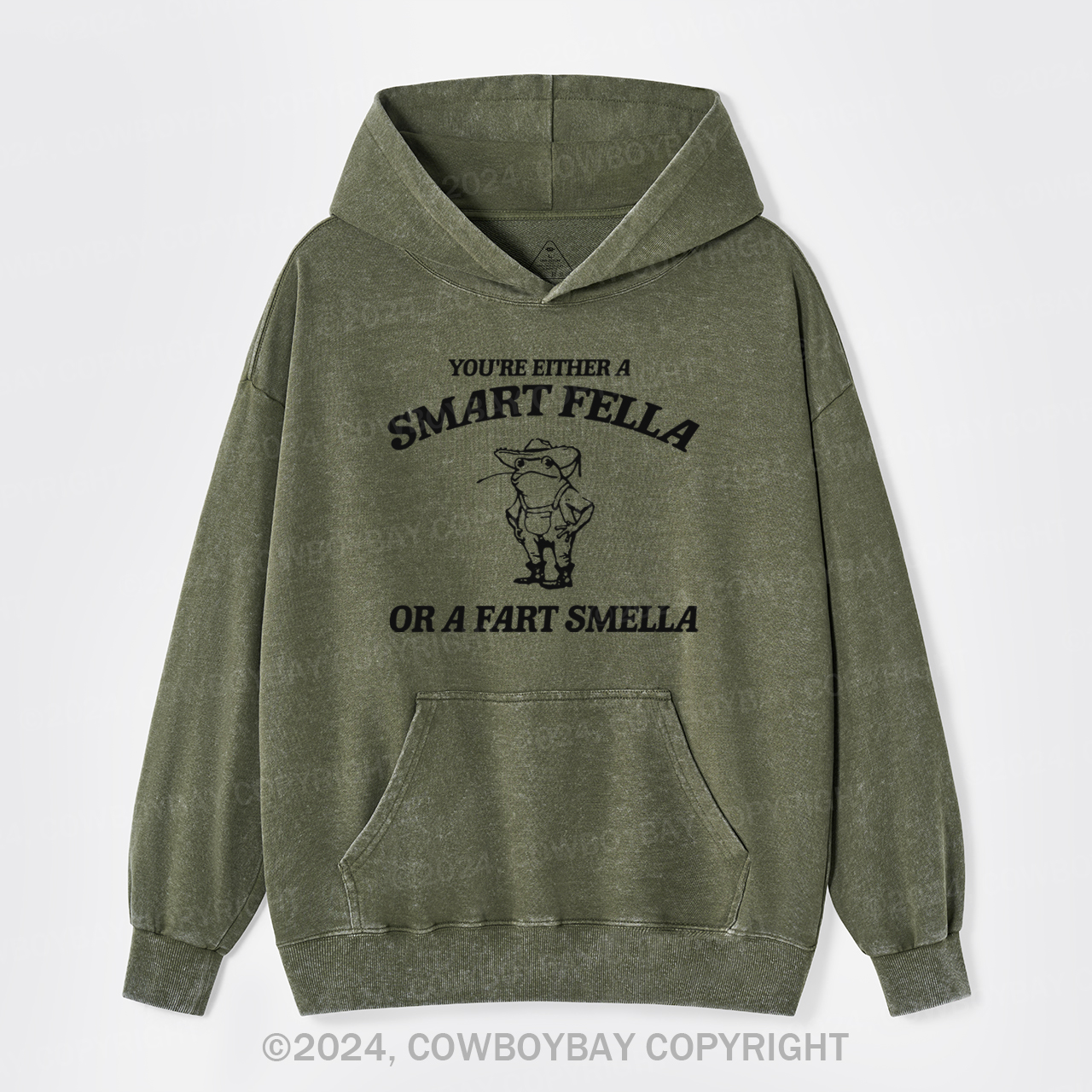 Are You A Smart Fella Or Fart Smella Garment-Dye Hoodies