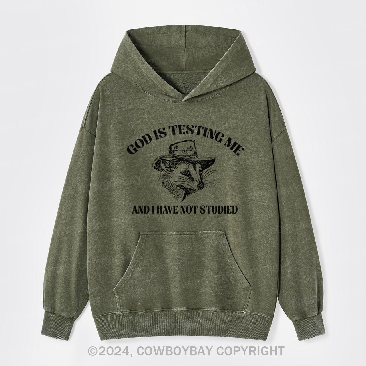 God Is Testing Me Funny Garment-Dye Hoodies