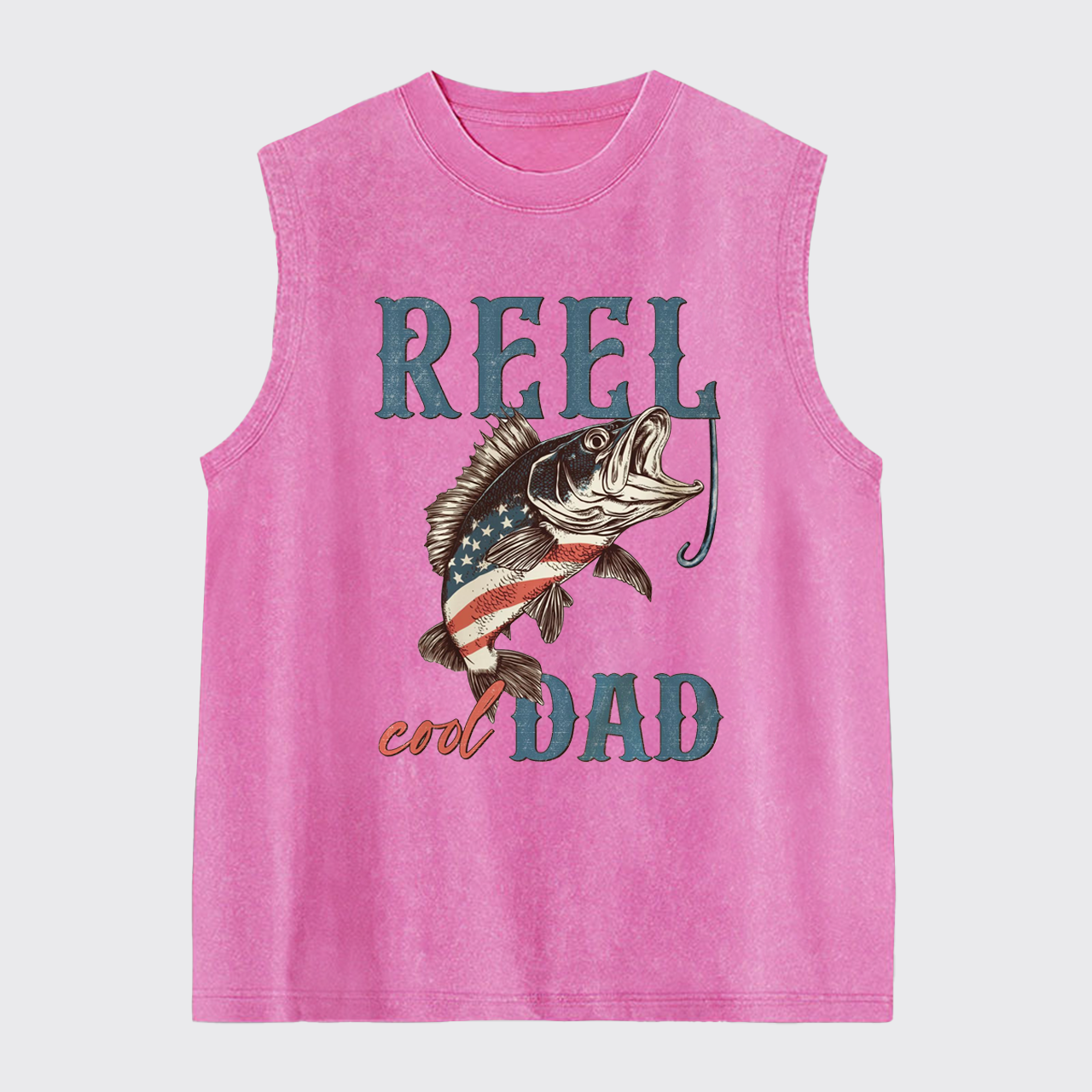Reel Cool Dad-4th Of July Washed Tanks