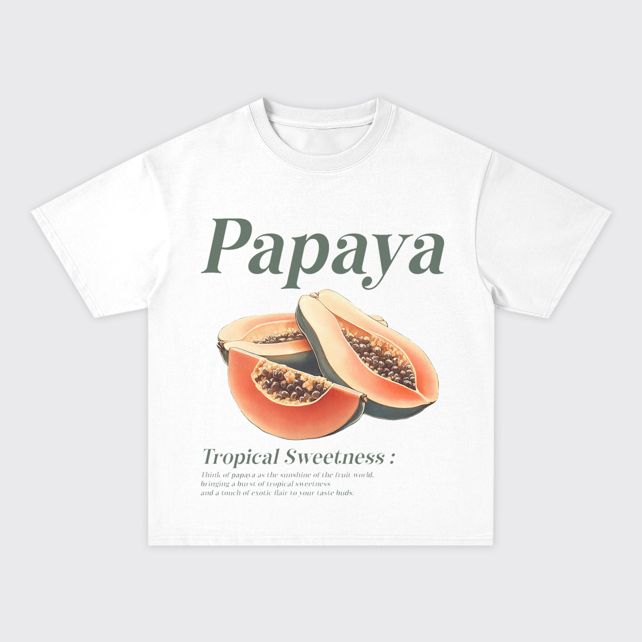 Retro Style-Fresh Papaya Oversize T-Shirts
