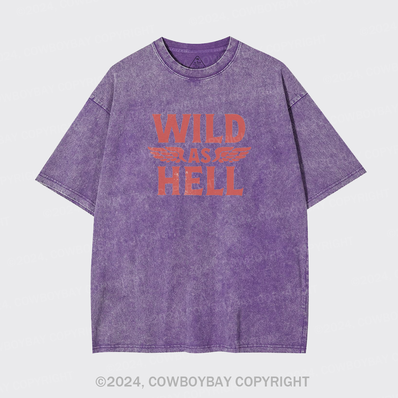 Wild As Hell Wings Rock N Roll Cowgirl Garment-dye Tees