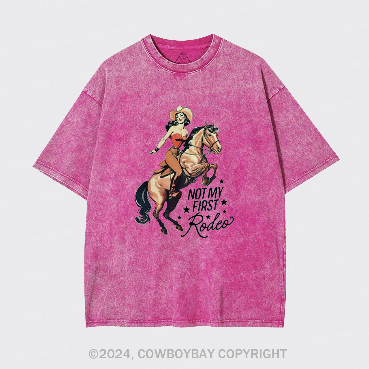 Retro Rodeo Cowgirl Garment-dye Tees