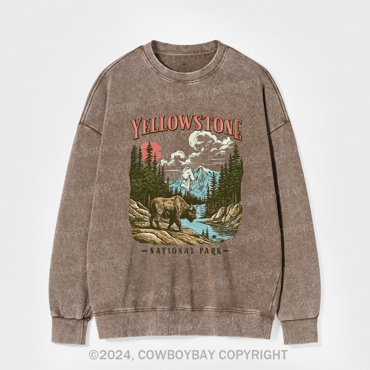 Vintage Yellowstone National Park Washed Sweatshirts