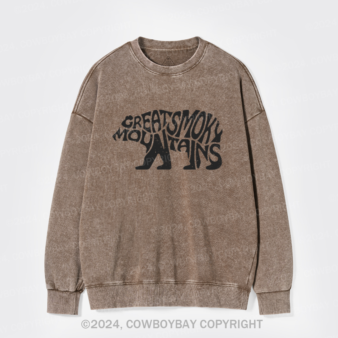 Great Smoky Mountains In A Bear Washed Sweatshirts