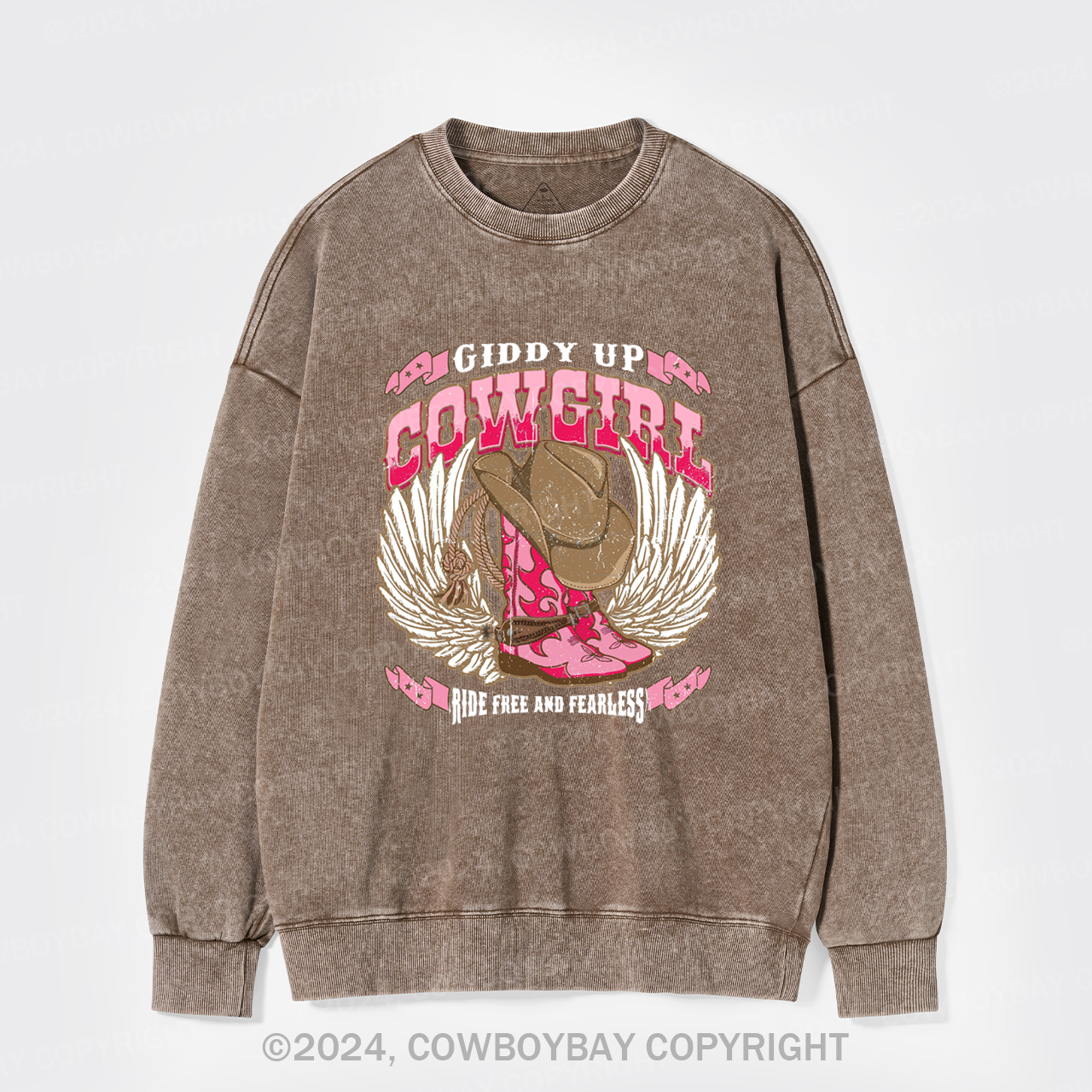 Giddy Up Cowgirl Washed Sweatshirts