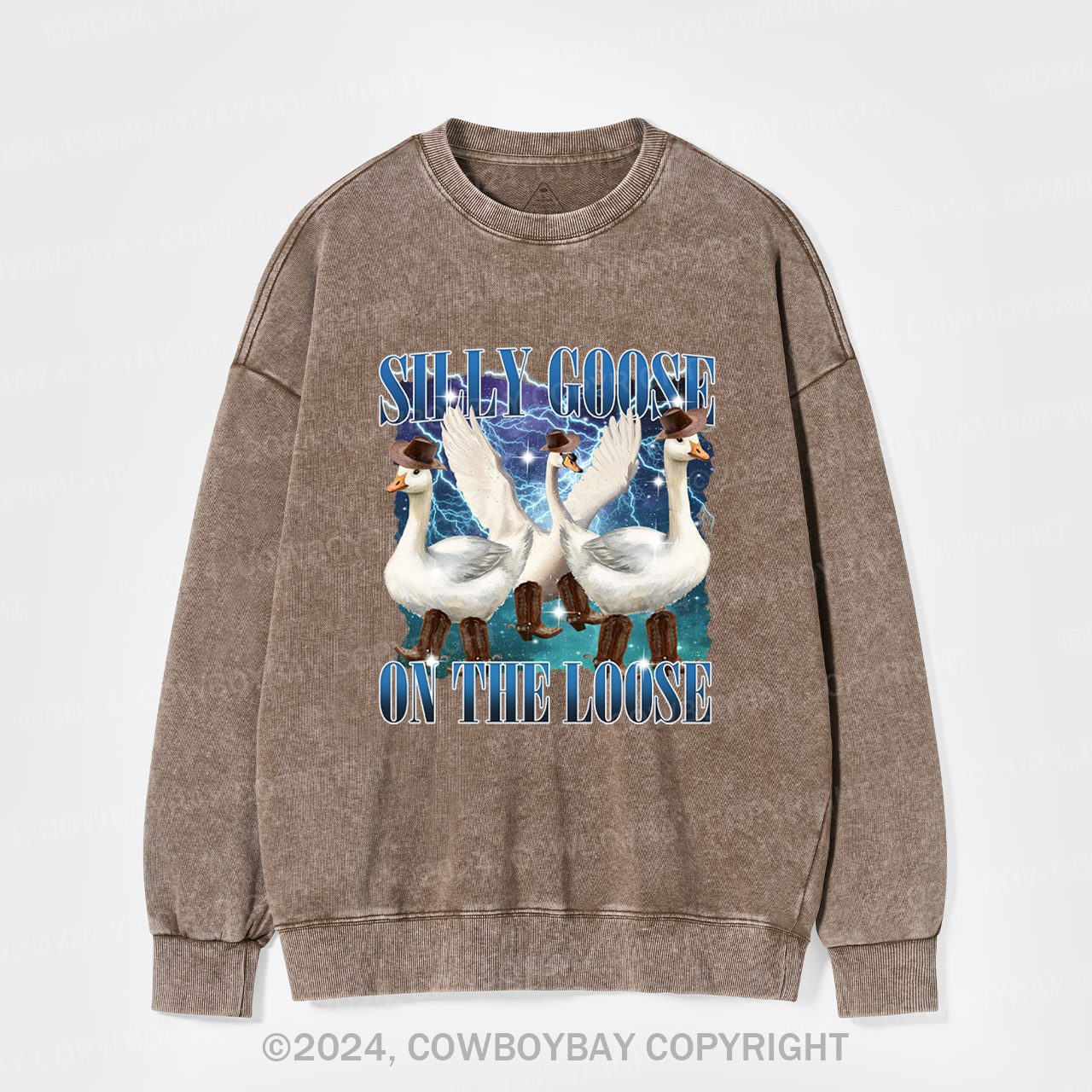 Silly Goose On The Loose Washed Sweatshirts