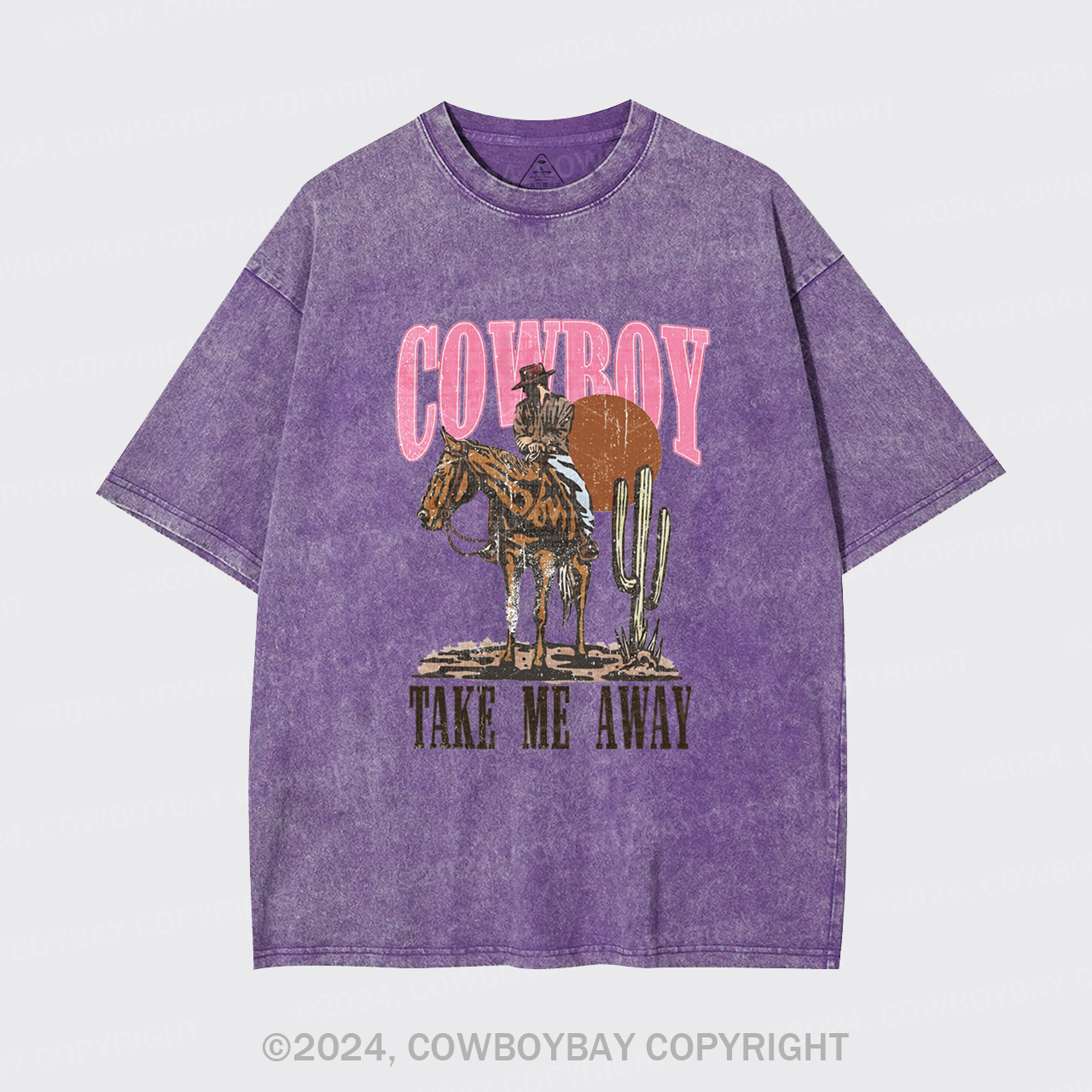Cowboy Take Me Away Western Garment-dye Tees