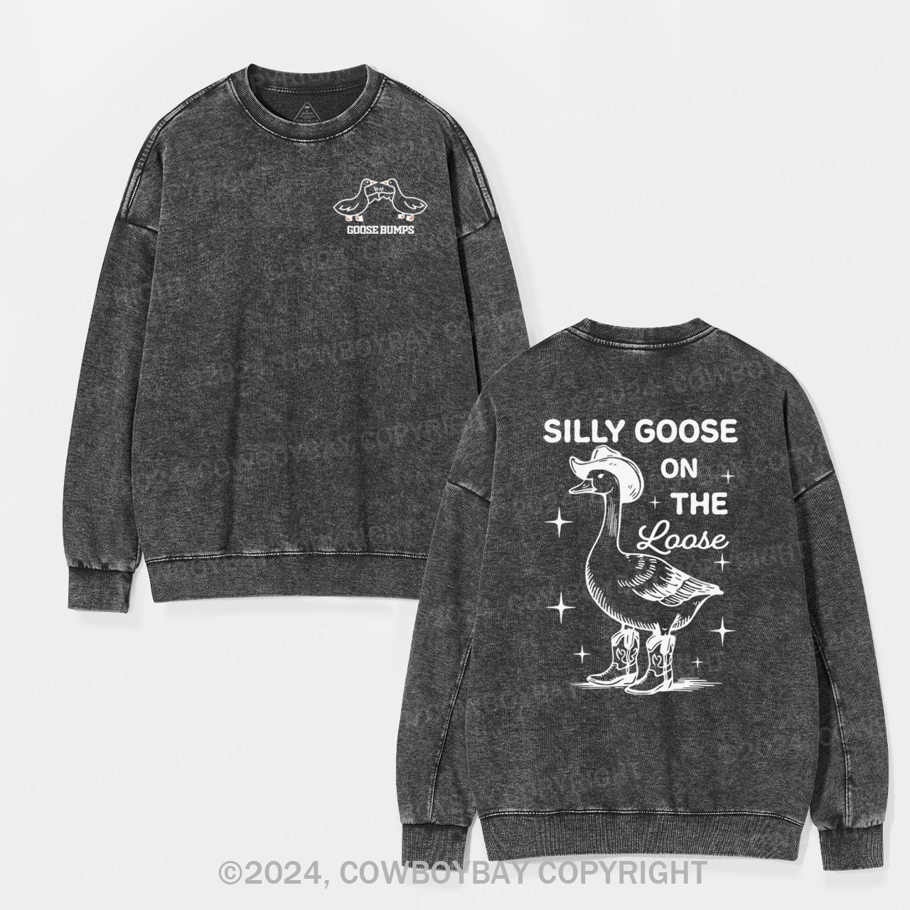 Goose Bump Washed Sweatshirts