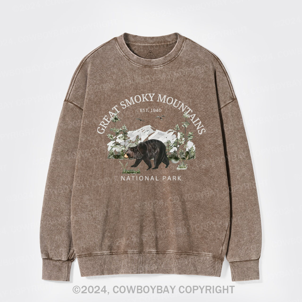 Great Smoky Mountains National Park EST.1940 Washed Sweatshirts