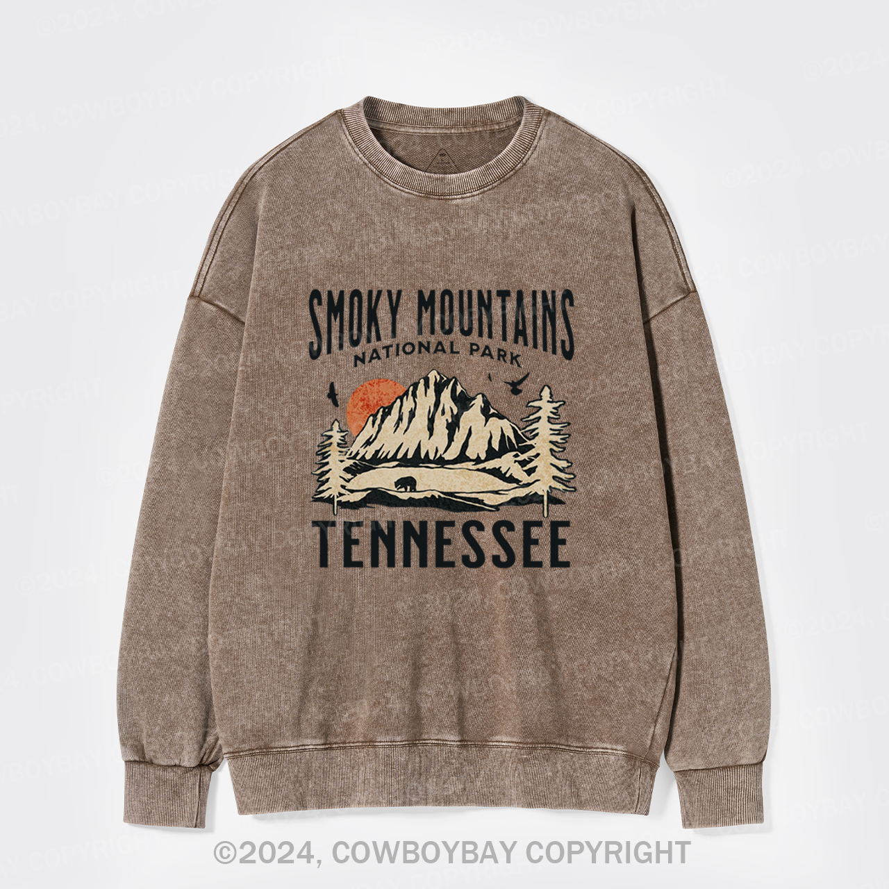 Smoky Mountains National Park Tennessee Washed Sweatshirts