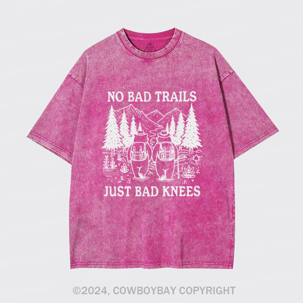 No Bad Trails Just Bad Knees Garment-dye Tees