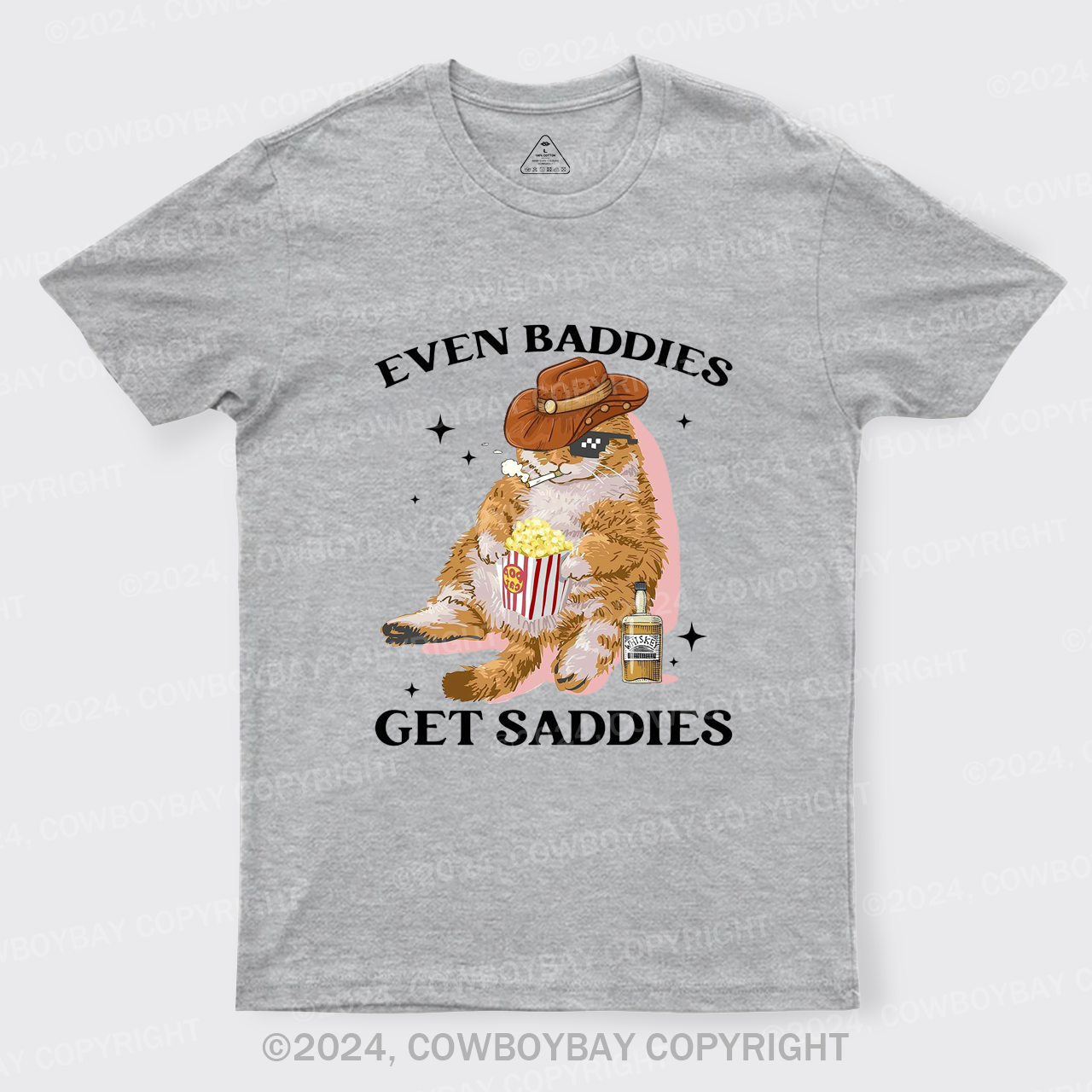 Even Baddies Get Saddies Funny Cat T-Shirts