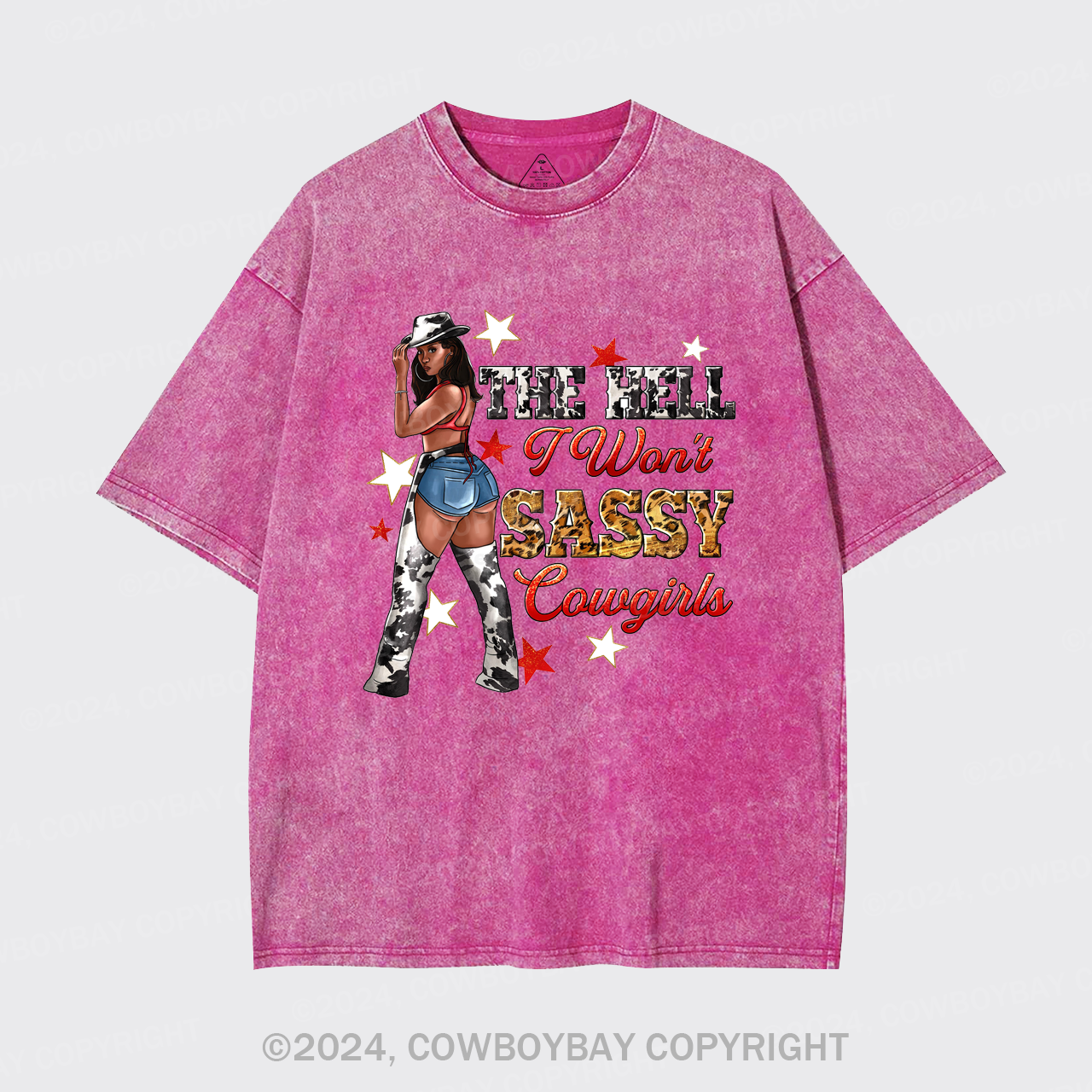 The Heel I Won't Sassy Cowgirls Garment-dye Tees