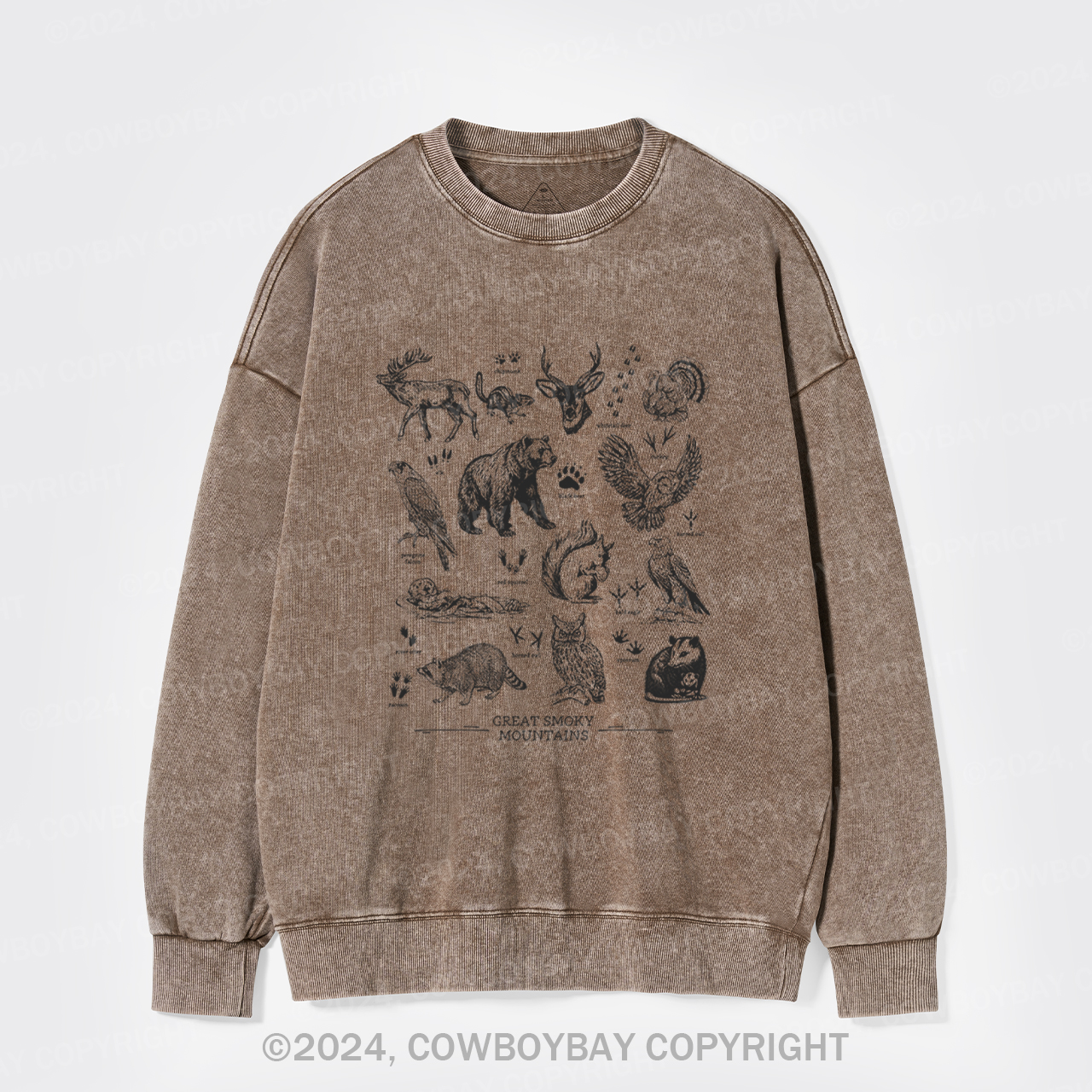 Tennessee National Park Wildlife Washed Sweatshirts