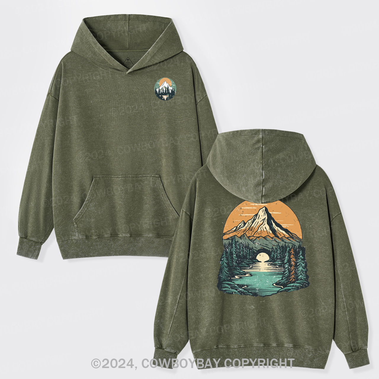 Tennessee National Park Forest Exploring Garment-Dye Hoodies