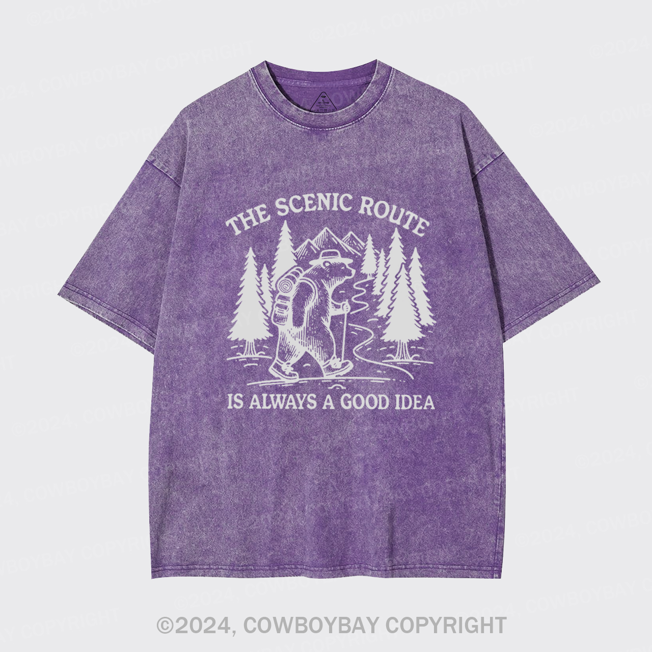 The Scenic Route Is Always A Good Idea Garment-dye Tees