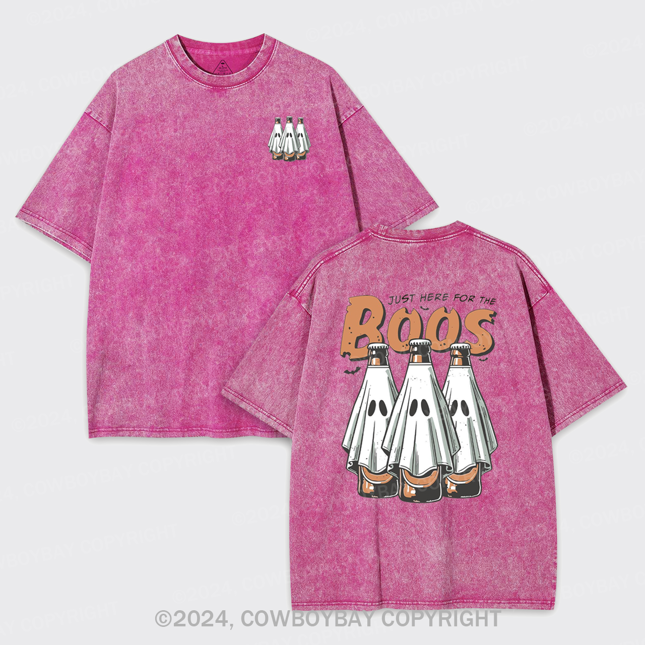 Halloween Just Here For The Boos Garment-dye Tees