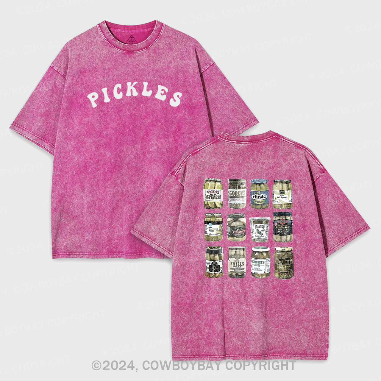 Canned Pickles Lovers Vintage Garment-dye Tees